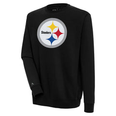 Pittsburgh Steelers Antigua Victory Pullover Sweatshirt - Black - NFL