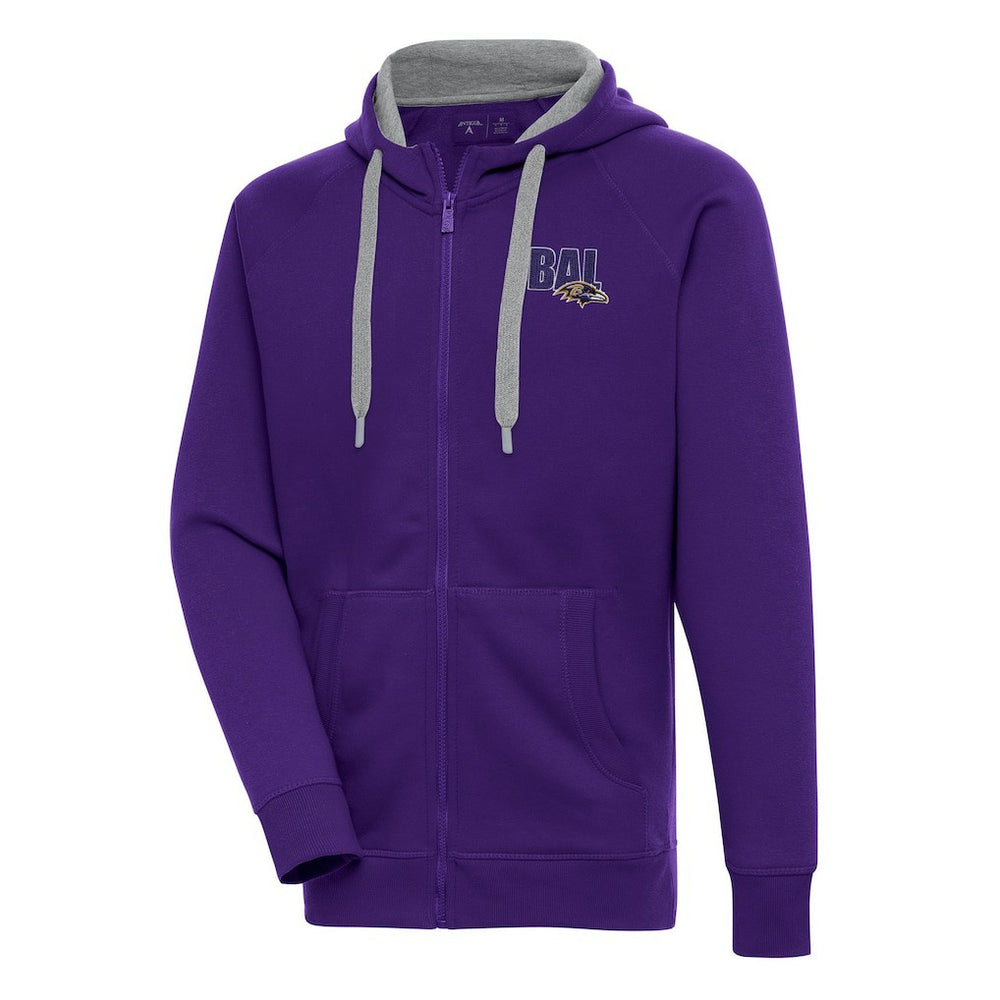 Baltimore Ravens Antigua Victory Full-Zip Hoodie - Purple - NFL