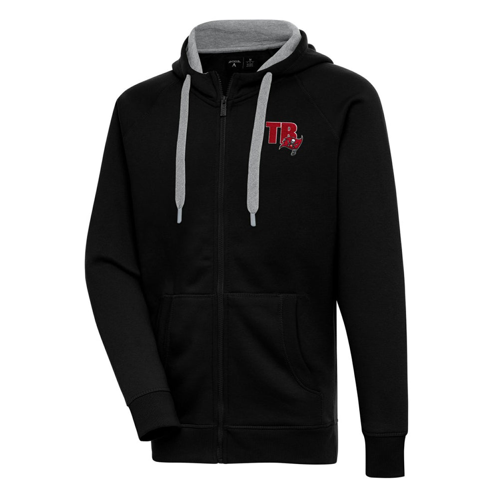 Tampa Bay Buccaneers Antigua Victory Full-Zip Hoodie - Black - NFL