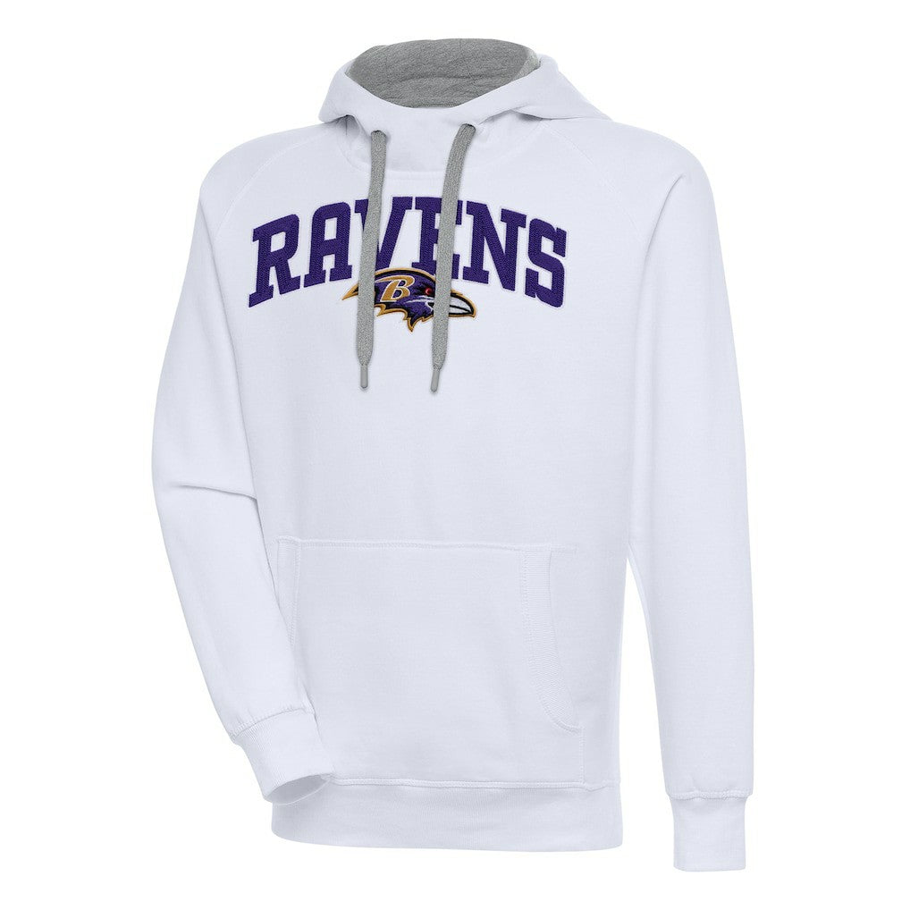 Baltimore Ravens Antigua Victory Pullover Hoodie - White - NFL