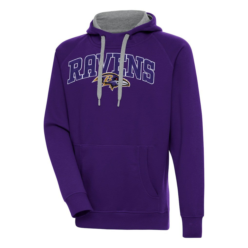Baltimore Ravens Antigua Victory Pullover Hoodie - Purple - NFL
