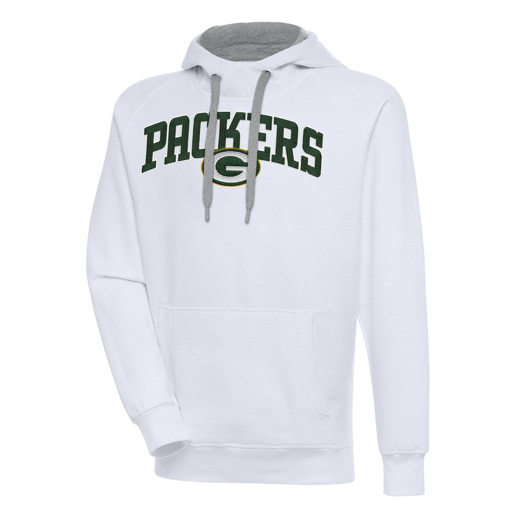 Green Bay Packers Antigua Victory Pullover Hoodie - White - NFL