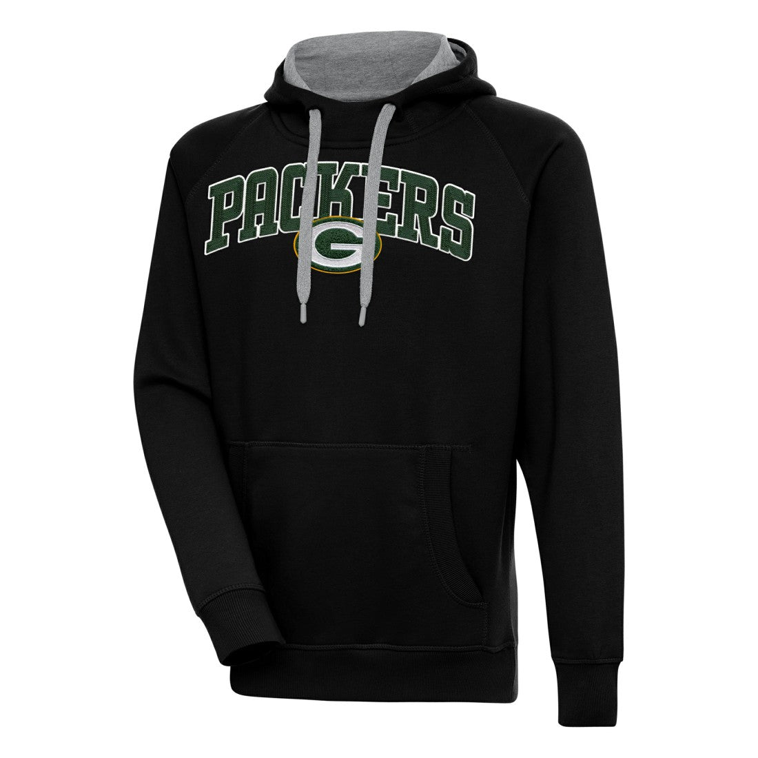 Green Bay Packers Antigua Victory Pullover Hoodie - Black - NFL