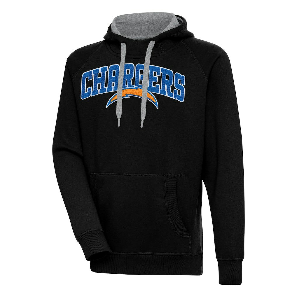 Los Angeles Chargers Antigua Victory Pullover Hoodie - Black - NFL