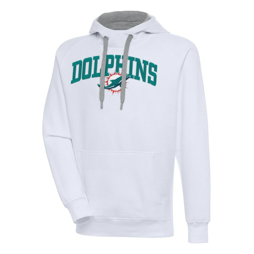 Miami Dolphins Antigua Victory Pullover Hoodie - White - NFL