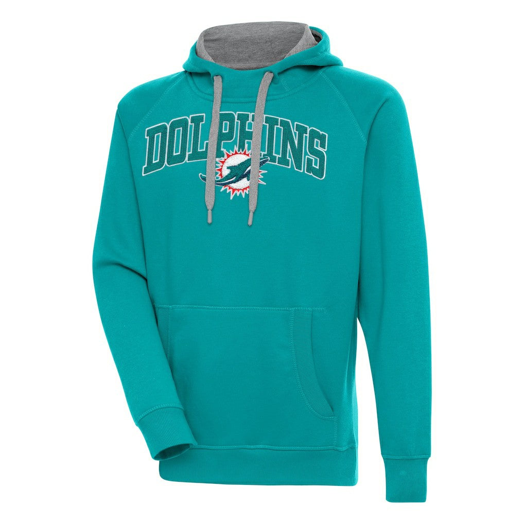Miami Dolphins Antigua Victory Pullover Hoodie - Aqua - NFL