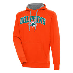Miami Dolphins Antigua Victory Pullover Hoodie - Orange - NFL