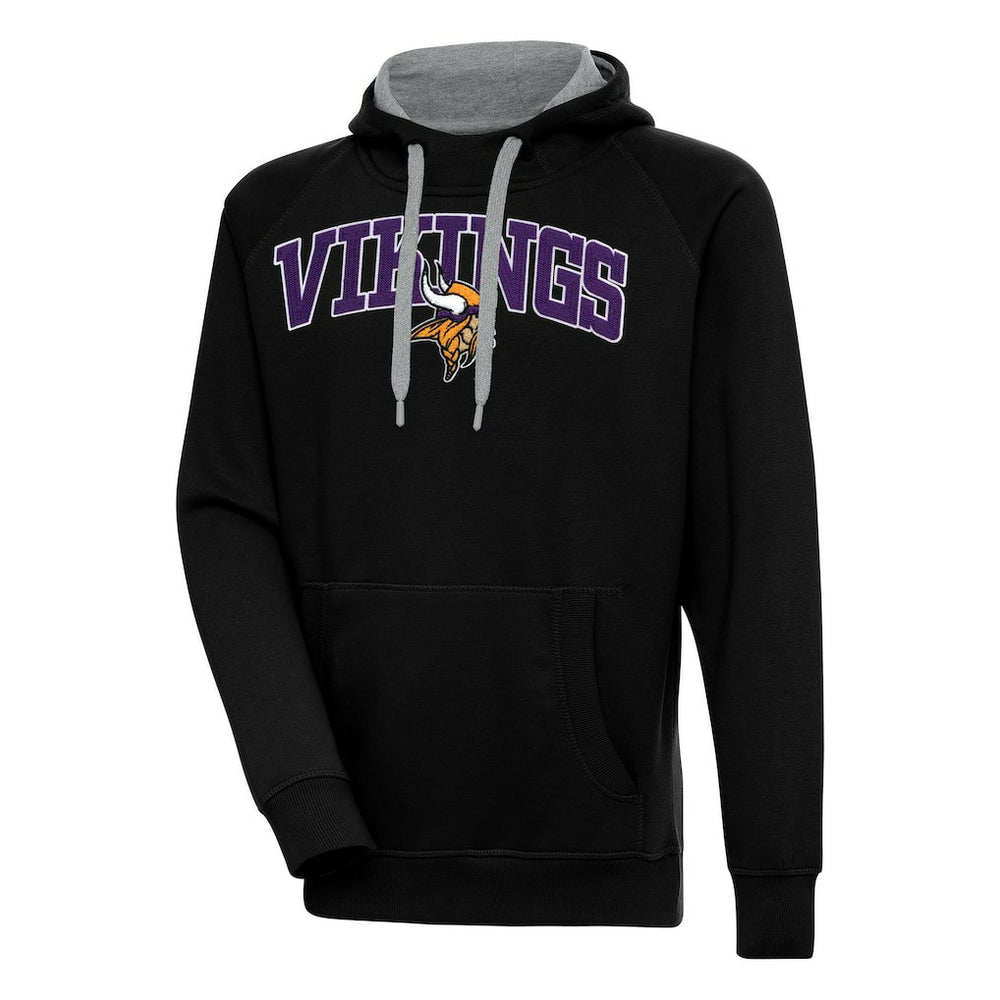 Minnesota Vikings Antigua Victory Pullover Hoodie - Black - NFL