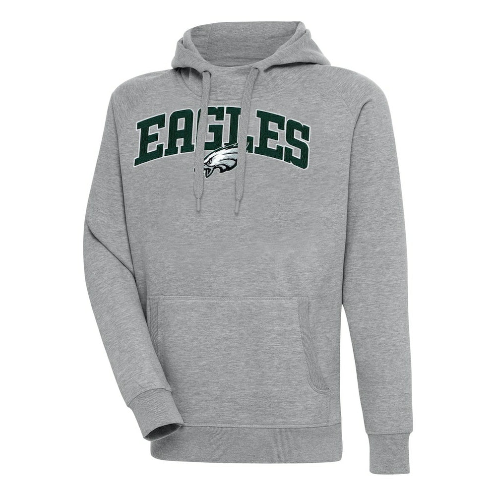 Philadelphia Eagles Antigua Victory Pullover Hoodie - Heather Gray - NFL