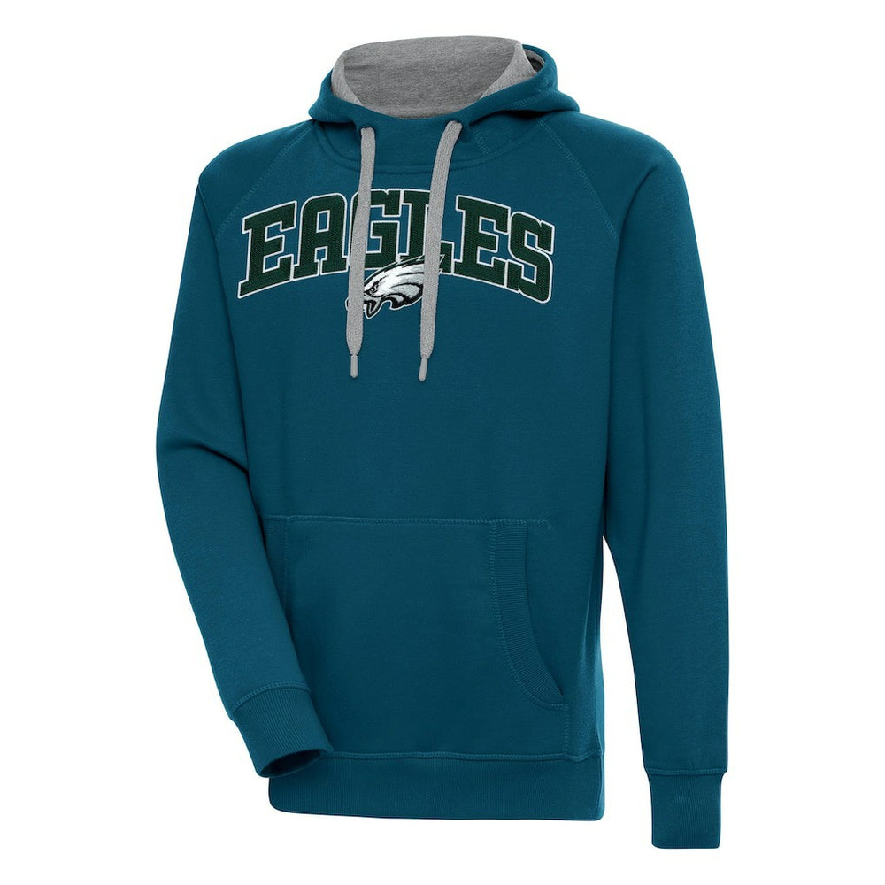 Philadelphia Eagles Antigua Victory Pullover Hoodie - Midnight Green - NFL