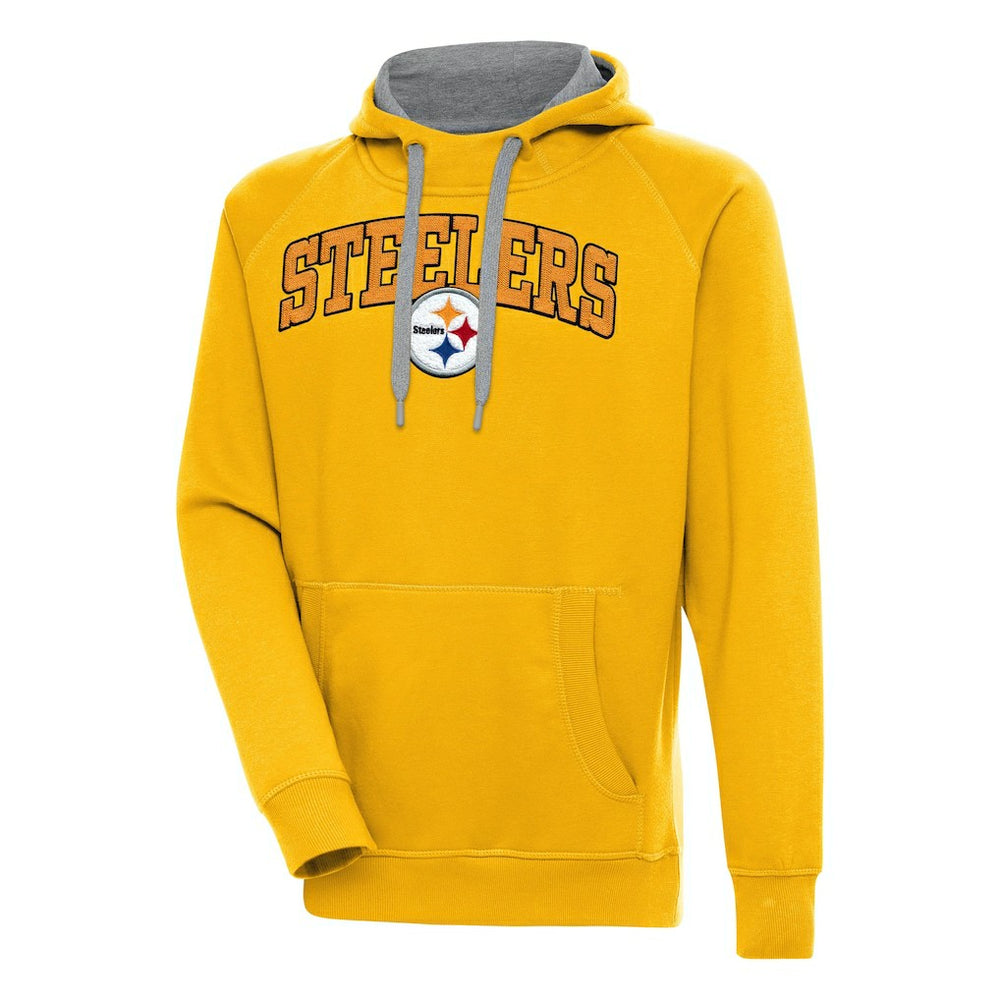 Pittsburgh Steelers Antigua Victory Pullover Hoodie - Gold - NFL
