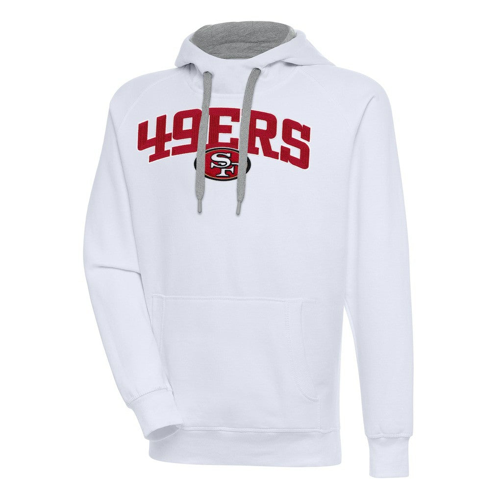 San Francisco 49ers Antigua Victory Pullover Hoodie - White - NFL