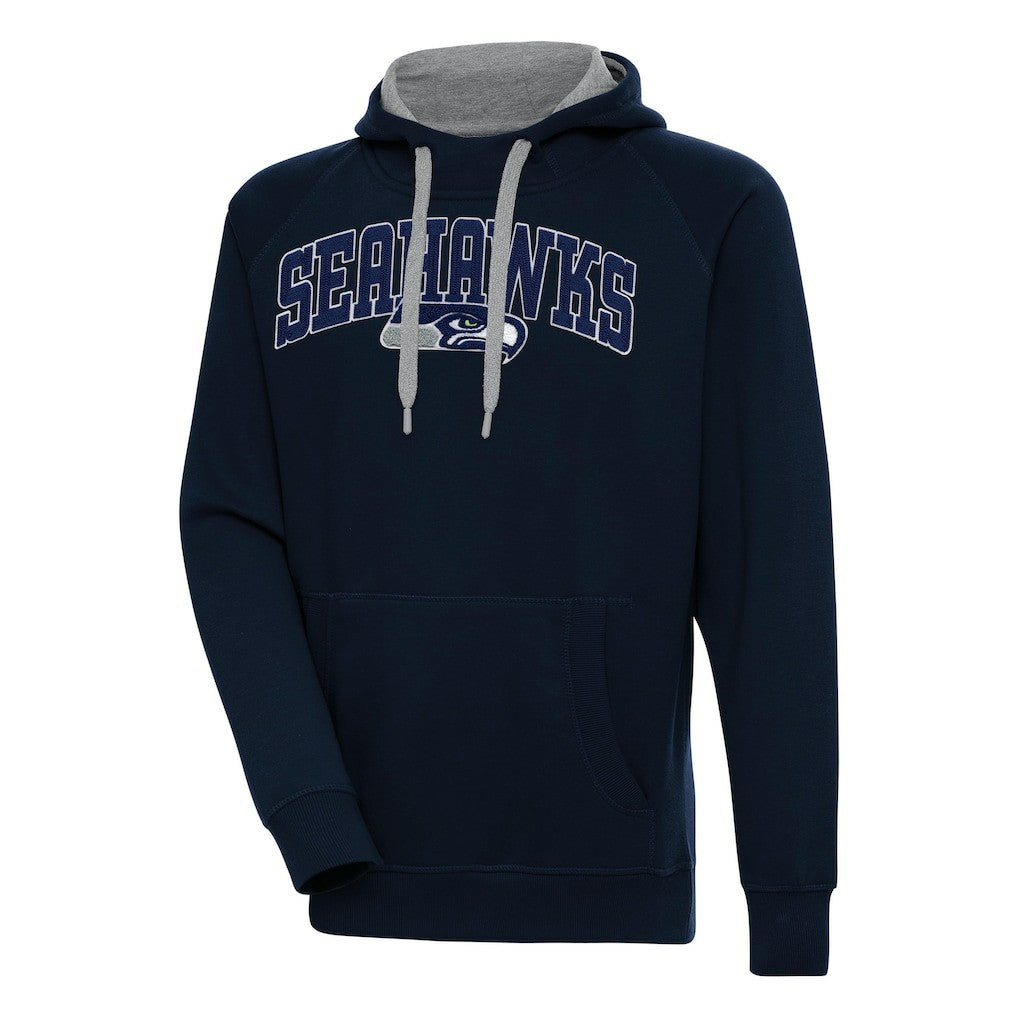 Seattle Seahawks Antigua Victory Pullover Hoodie - College Navy - NFL