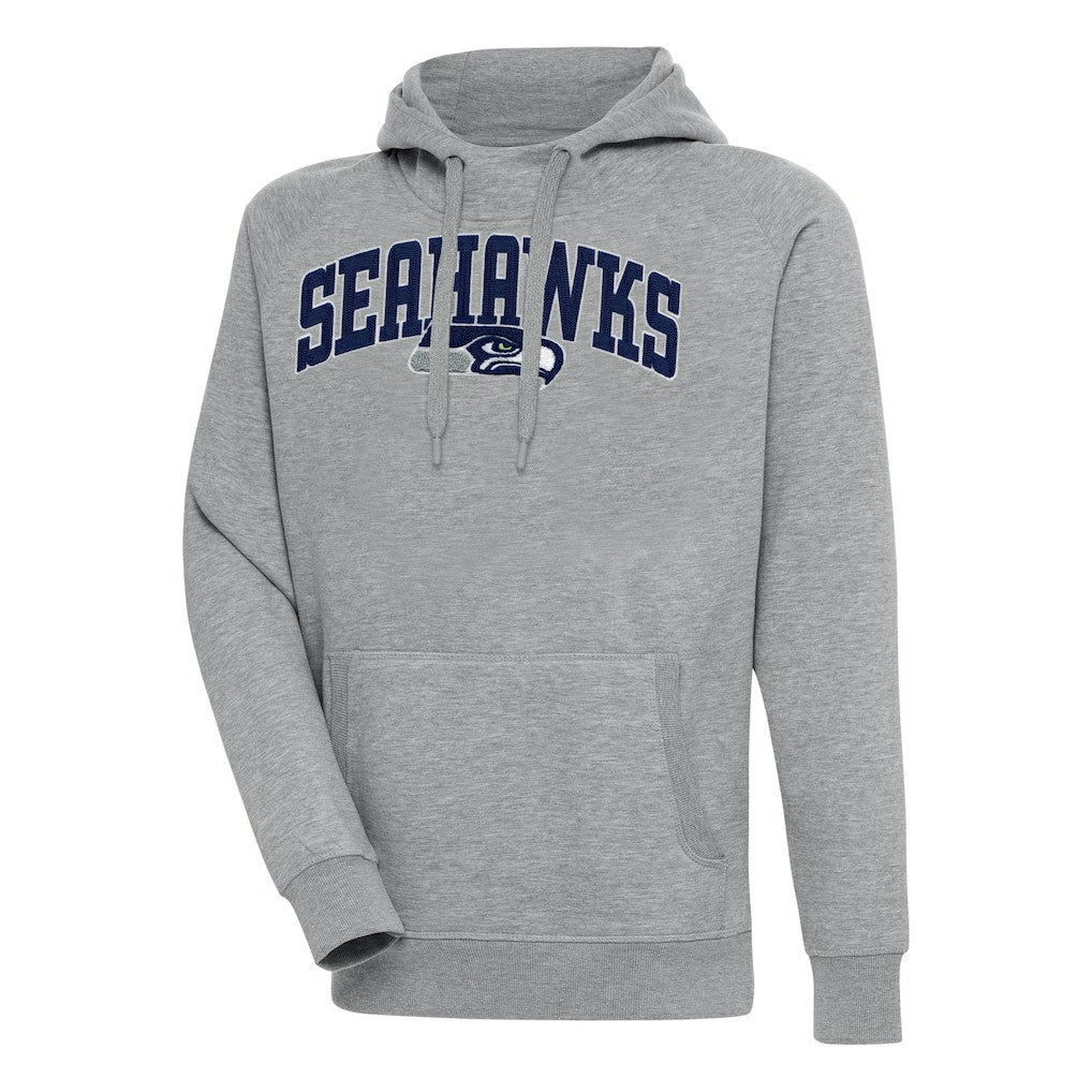 Seattle Seahawks Antigua Victory Pullover Hoodie - Heather Gray - NFL