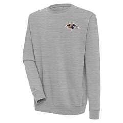 Baltimore Ravens Antigua Victory Pullover Sweatshirt - Heather Gray - NFL