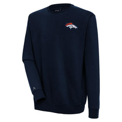 Denver Broncos Antigua Victory Pullover Sweatshirt - Navy - NFL