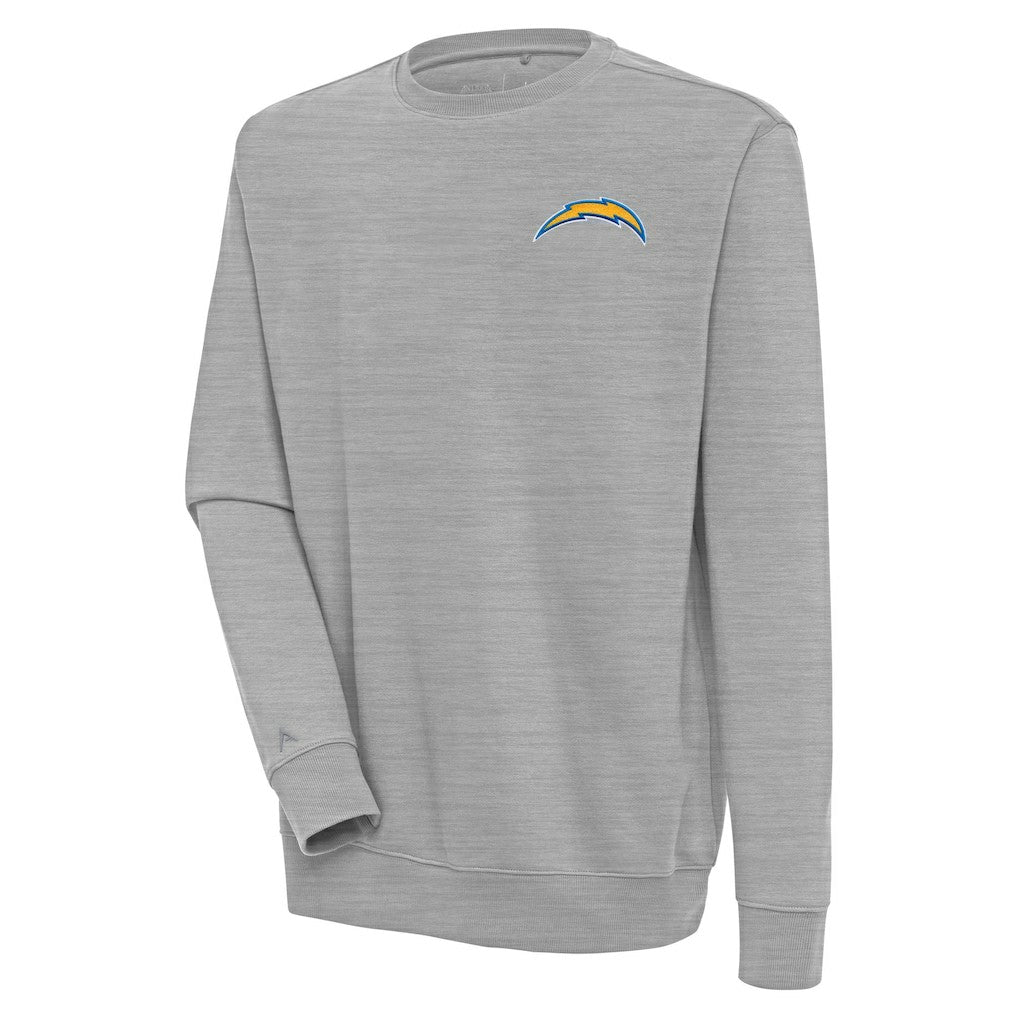 Los Angeles Chargers Antigua Victory Pullover Sweatshirt - Heather Gray - NFL