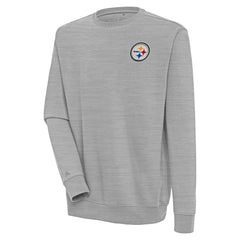 Pittsburgh Steelers Antigua Victory Pullover Sweatshirt - Heather Gray - NFL