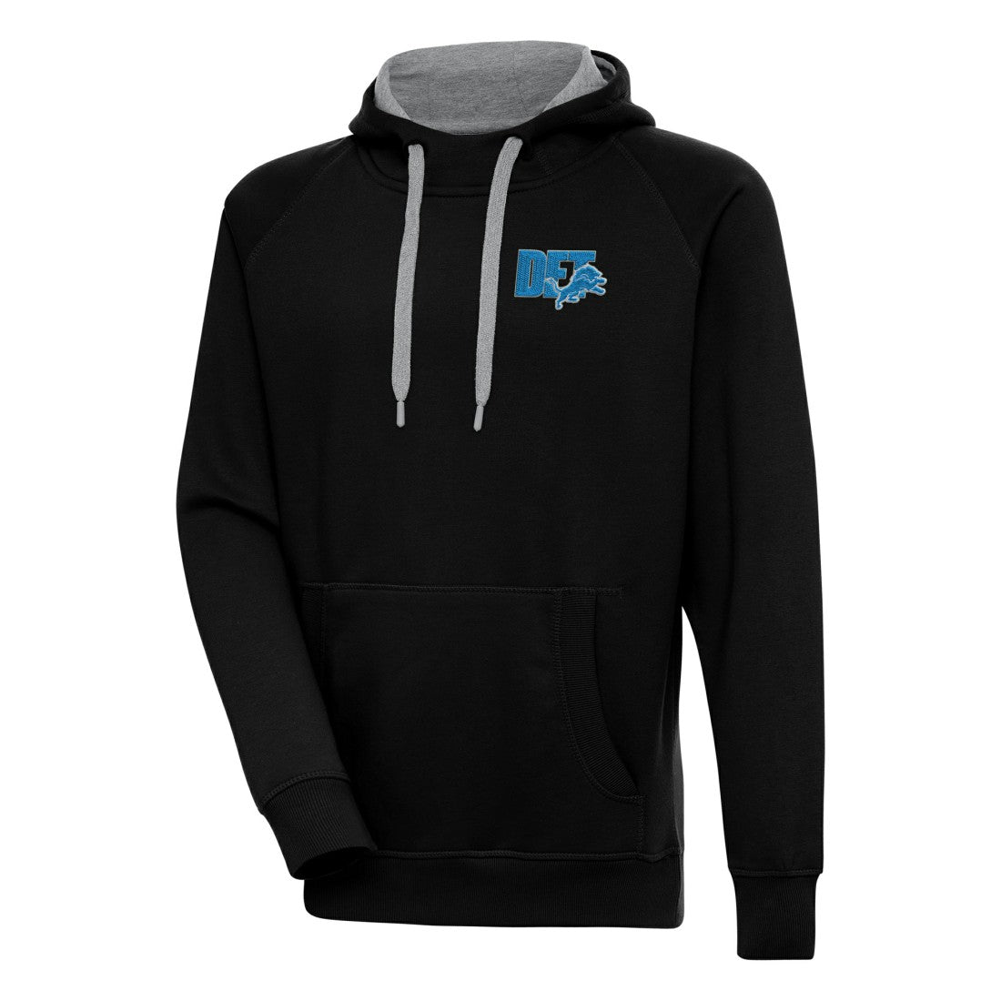 Detroit Lions Antigua Victory Pullover Hoodie - Black - NFL