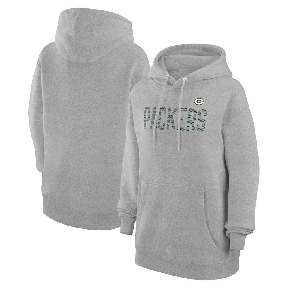 Green Bay Packers G-III 4Her by Carl Banks Women's Dot Print Pullover Hoodie - Heather Gray - NFL