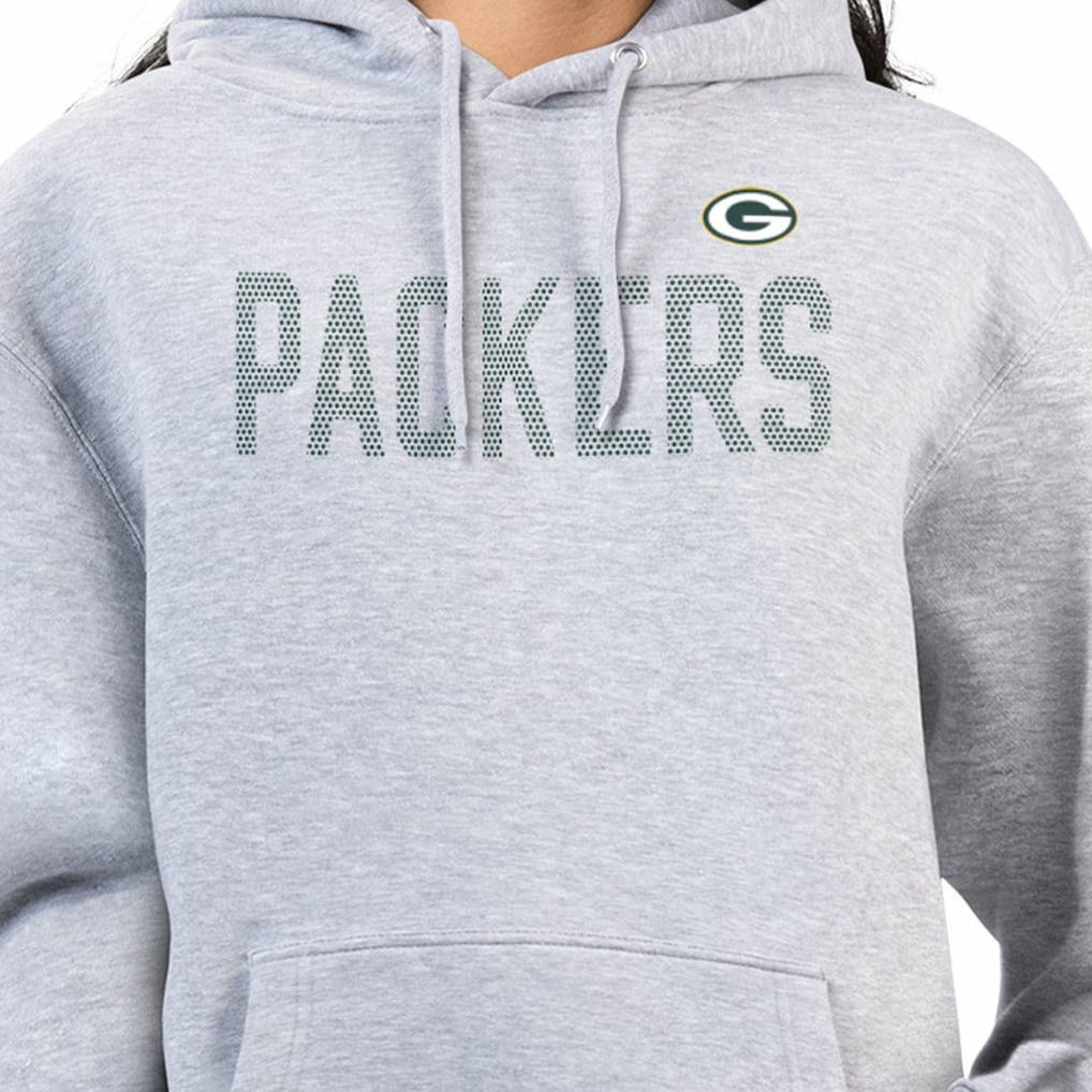 Green Bay Packers G-III 4Her by Carl Banks Women's Dot Print Pullover Hoodie - Heather Gray - NFL