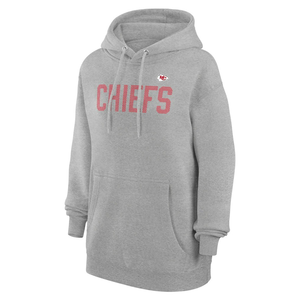 Kansas City Chiefs G-III 4Her by Carl Banks Women's Dot Print Pullover Hoodie - Heather Gray - NFL
