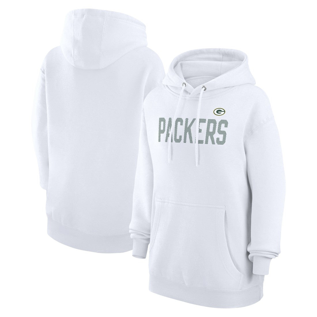 Green Bay Packers G-III 4Her by Carl Banks Women's Dot Print Pullover Hoodie - White - NFL