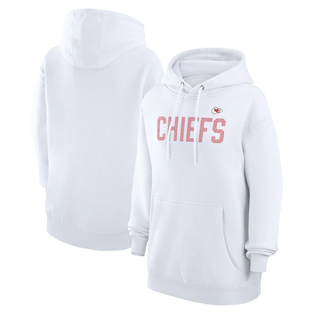 Kansas City Chiefs G-III 4Her by Carl Banks Women's Dot Print Pullover Hoodie - White - NFL