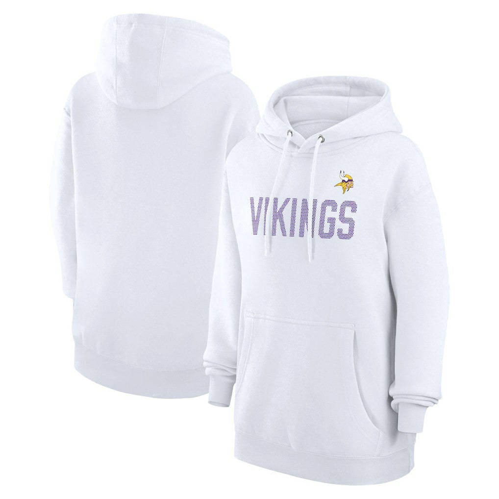 Minnesota Vikings G-III 4Her by Carl Banks Women's Dot Print Pullover Hoodie - White - NFL