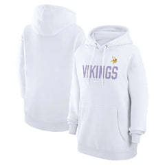 Minnesota Vikings G-III 4Her by Carl Banks Women's Dot Print Pullover Hoodie - White - NFL