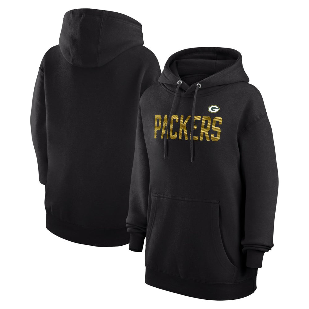 Green Bay Packers G-III 4Her by Carl Banks Women's Dot Print Pullover Hoodie - Black - NFL