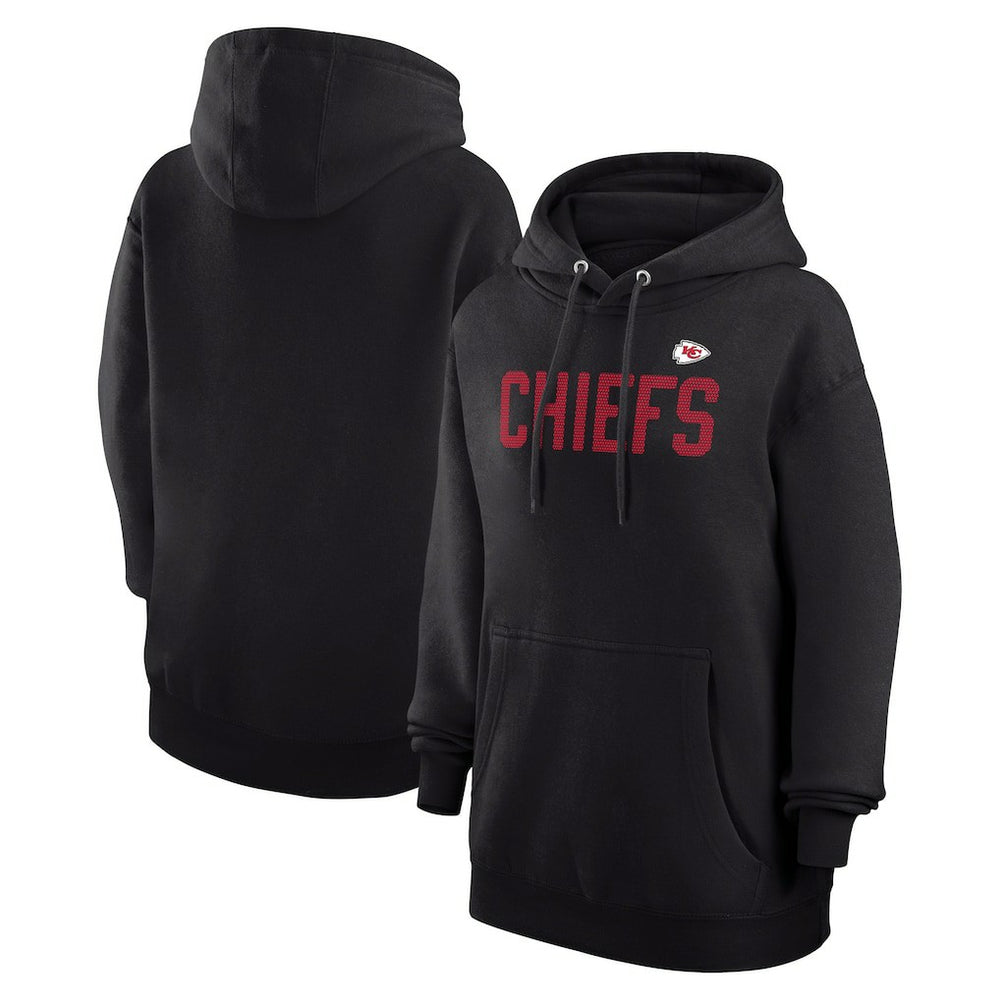 Kansas City Chiefs G-III 4Her by Carl Banks Women's Dot Print Pullover Hoodie - Black - NFL