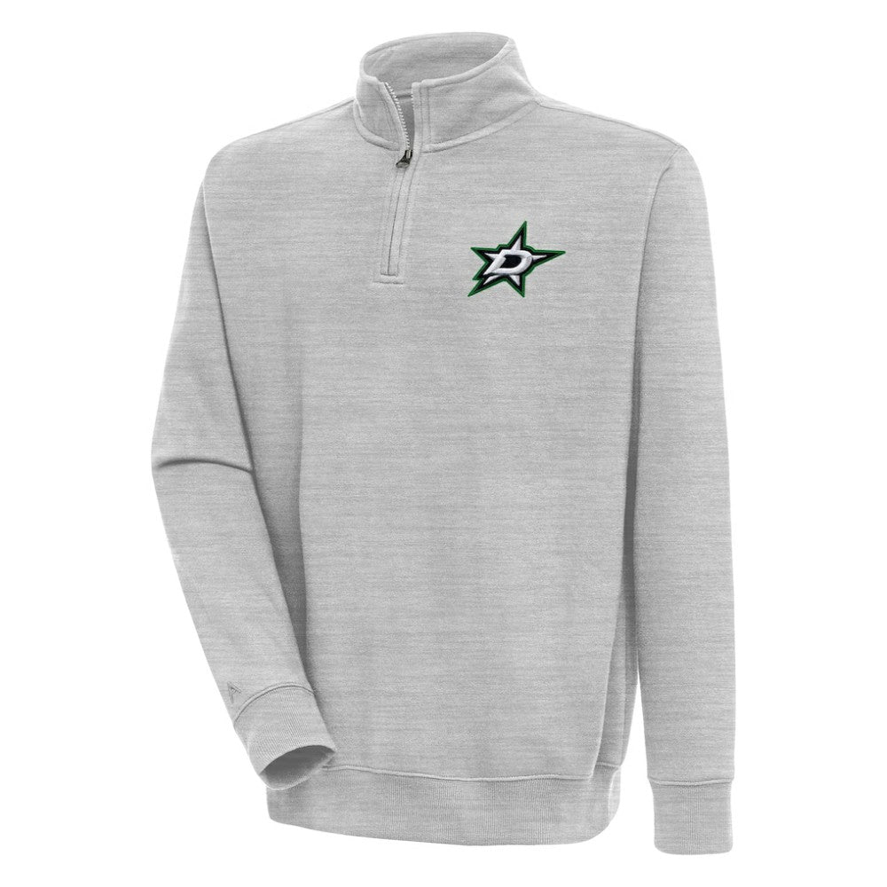 Dallas Stars Antigua Victory Quarter-Zip Pullover Top - Heather Gray | NHL on sale