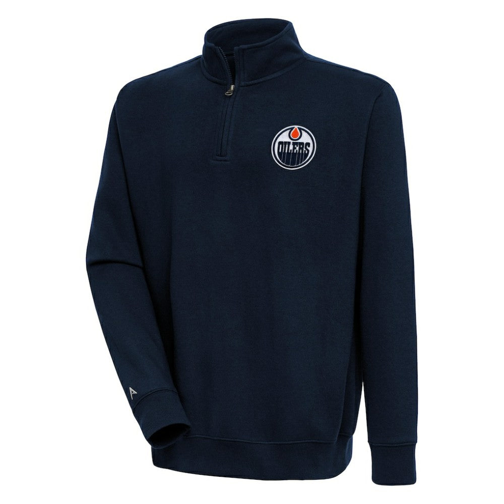 Edmonton Oilers Antigua Victory Quarter-Zip Pullover Top - Navy | NHL sale