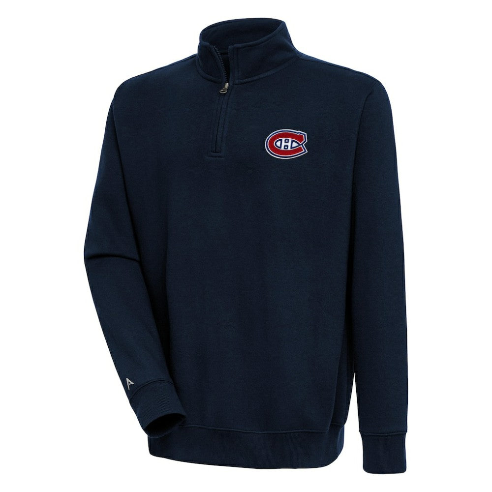 Montreal Canadiens Antigua Victory Quarter-Zip Pullover Top - Navy | NHL near me