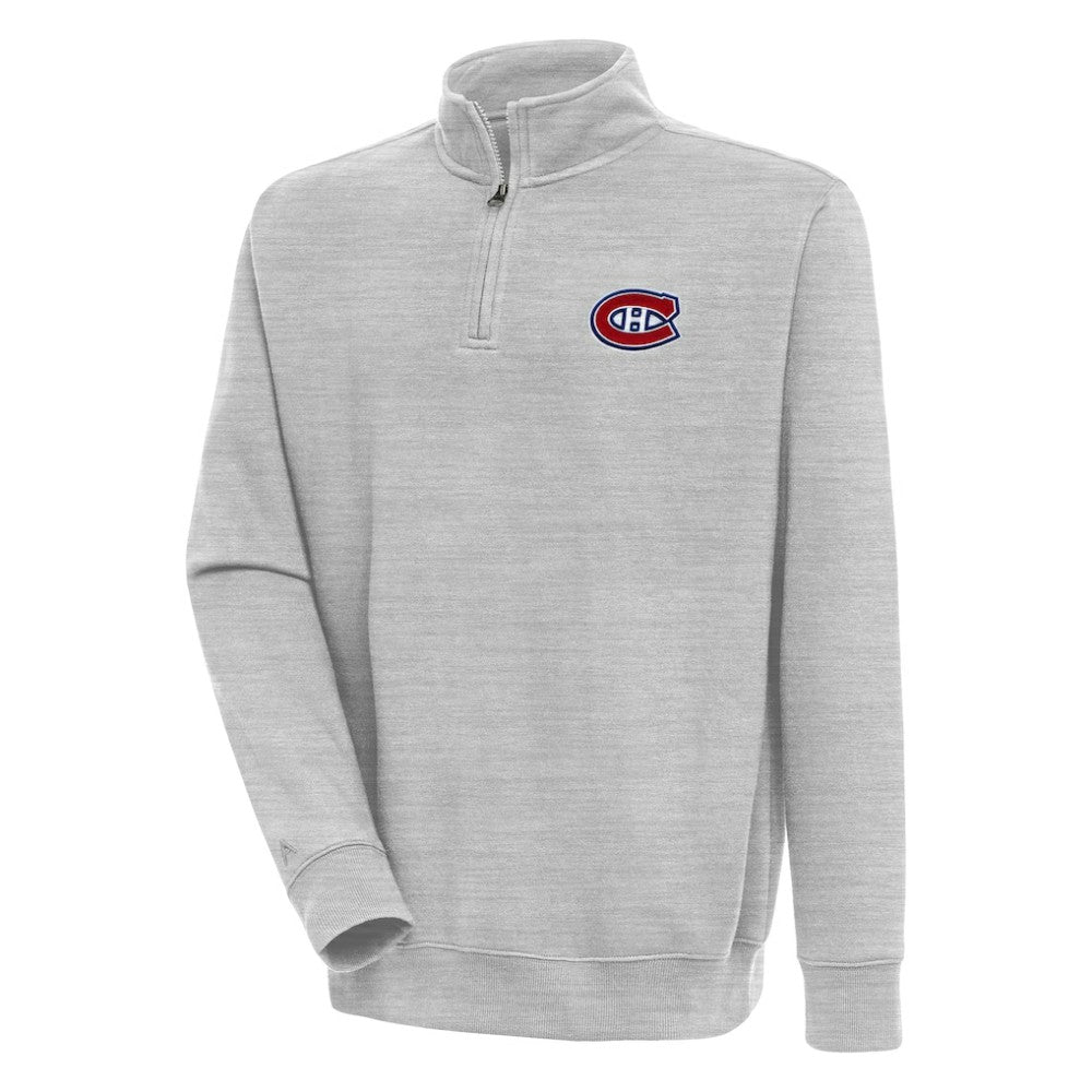 Montreal Canadiens Antigua Victory Quarter-Zip Pullover Top - Heather Gray | NHL on sale