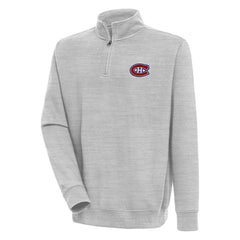 Montreal Canadiens Antigua Victory Quarter-Zip Pullover Top - Heather Gray | NHL on sale