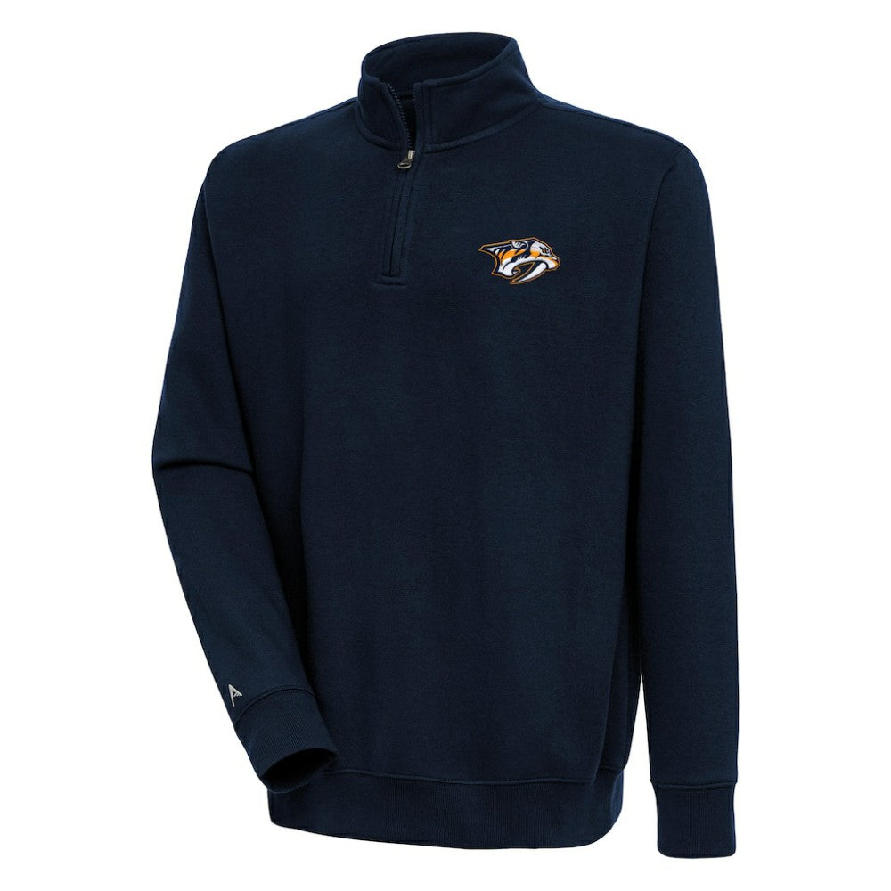 Nashville Predators Antigua Victory Quarter-Zip Pullover Top - Navy | NHL Lifestyle