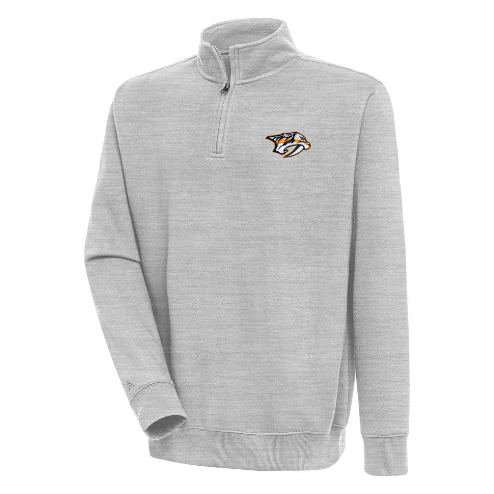 Nashville Predators Antigua Victory Quarter-Zip Pullover Top - Heather Gray | NHL sale