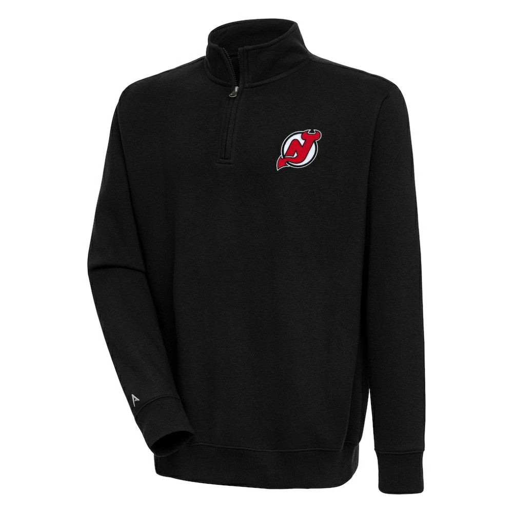 New Jersey Devils Antigua Victory Quarter-Zip Pullover Top - Black | NHL near me