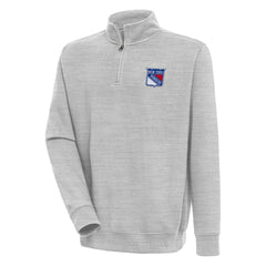 New York Rangers Antigua Victory Quarter-Zip Pullover Top - Heather Gray | NHL on sale