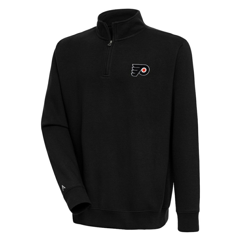 Philadelphia Flyers Antigua Victory Quarter-Zip Pullover Top - Black | NHL on sale