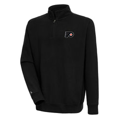Philadelphia Flyers Antigua Victory Quarter-Zip Pullover Top - Black | NHL on sale