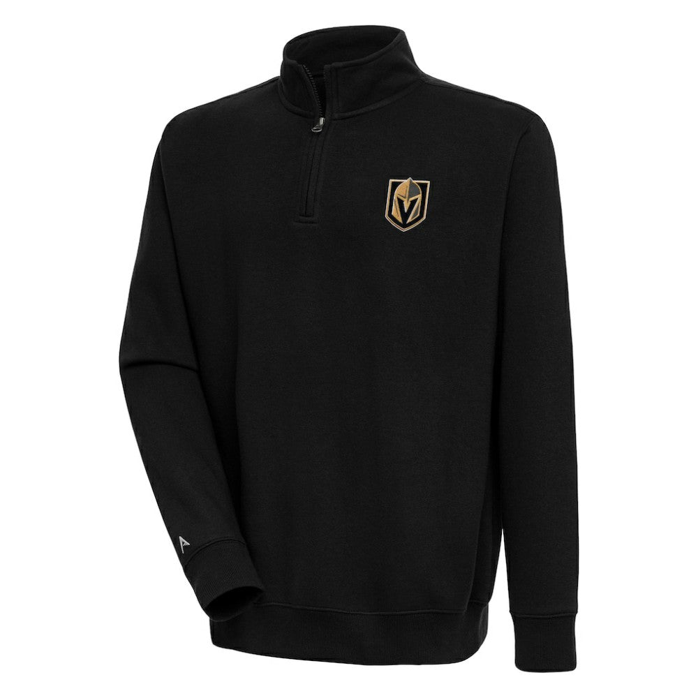 Vegas Golden Knights Antigua Victory Quarter-Zip Pullover Top - Black | NHL on sale