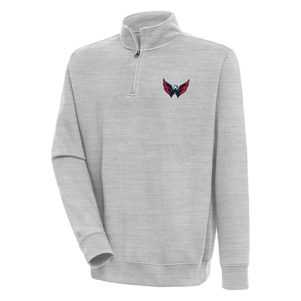 Washington Capitals Antigua Victory Quarter-Zip Pullover Top - Heather Gray | NHL sale