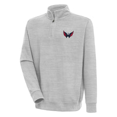 Washington Capitals Antigua Victory Quarter-Zip Pullover Top - Heather Gray | NHL sale