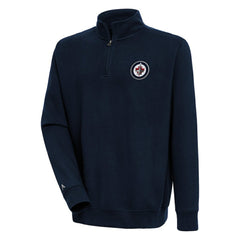 Winnipeg Jets Antigua Victory Quarter-Zip Pullover Top - Navy | NHL Clearance