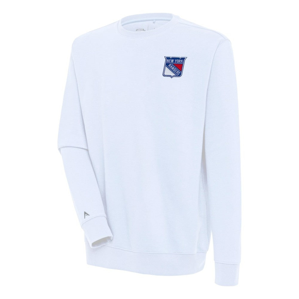 New York Rangers Antigua Victory Pullover Sweatshirt - White | NHL Clearance