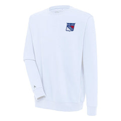 New York Rangers Antigua Victory Pullover Sweatshirt - White | NHL Clearance