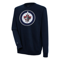 Winnipeg Jets Antigua Victory Pullover Sweatshirt - Navy | NHL Clearance
